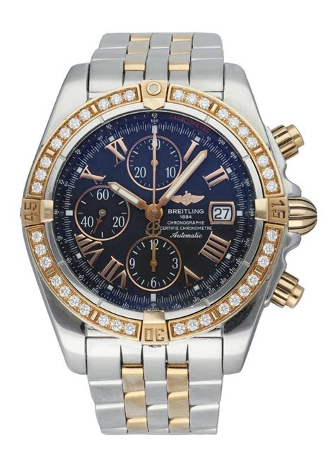 breitling evolution diamond bezel mens watch|breitling chronomat evolution diamond bezel.